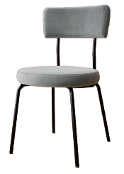 Стул DC-22222 (каркас черный тк.серый/ Velvet HLR-20)
