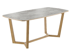 Стол  Фрейм  1800*900*750 (мрамор серый/ ноги дуб коньяк) Стол  Фрейм  1800*900*750 (мрамор серый/ ноги дуб коньяк)