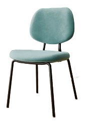 Стул DC-2308 (каркас черный тк.Капучино/ Velvet HLR-7)