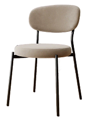 Стул DC-22225 (каркас черный тк.Капучино/ Velvet HLR-7)